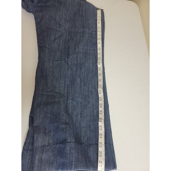 Cato Blue Denim Grunge Button High Rise Wide Leg Jeans Womens Plus Size 16W - Picture 5 of 11